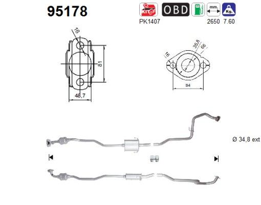 Motrio abgaskat 174100Q100