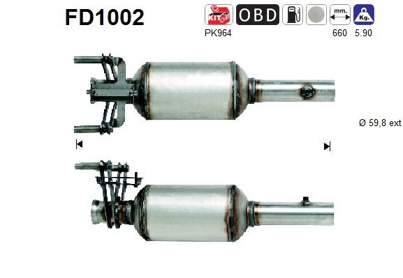 AS FD1002 Roetfilter, uitlaatinstallatie