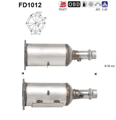 Leidingen roetfilter nieuw 1731Z2