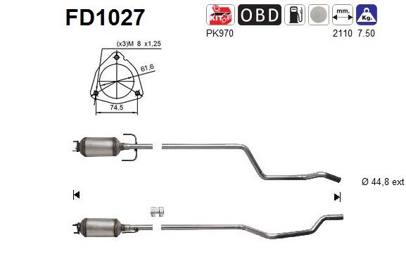 Katalysator fap nieuw 854411