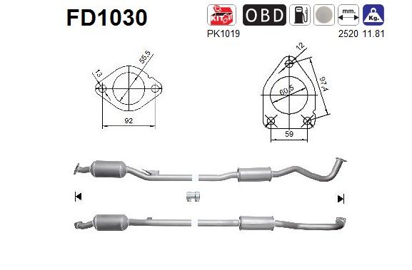 Outlander II (2.0Di-D) 02/07-08/09 roetfilter cordieriet 1570B075