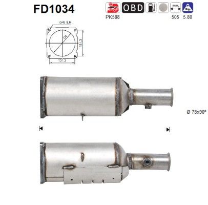 Roetfilter octo square ruil 174022