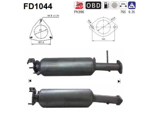 AS FD1044 Roetfilter, uitlaatinstallatie