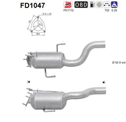 Q7 / Touareg (3.0TDi) 12/06- roetfilter cordieriet 7L6254401HX