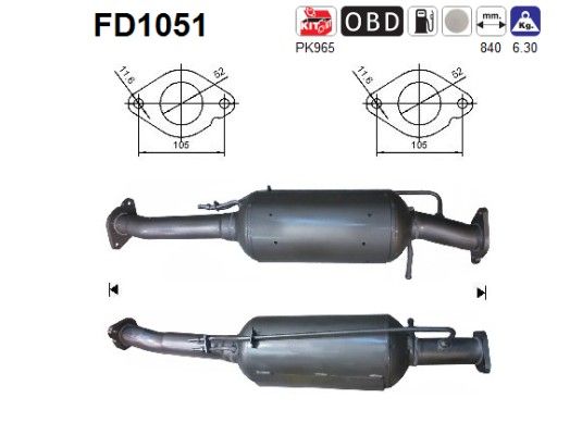 Kuga (2.0TDCi) 04/08- roetfilter cordieriet 1724329