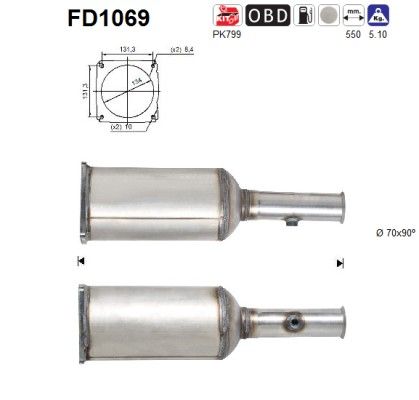 AS FD1069 Roetfilter, uitlaatinstallatie