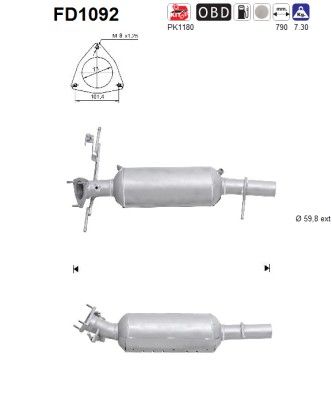 Freelander 2 (2.2TD4) 10/06- roetfilter cordieriet LR006014