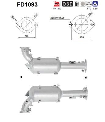 Roetfilter nissan navara 2.5td dci B08025X30A