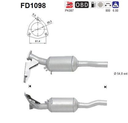 Roetfilter audi a6 quattro 3.0tdi v6 24v 4F0254800HX