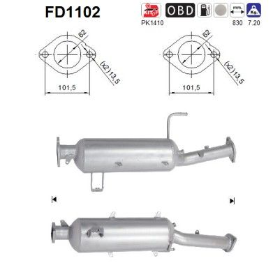 Roetfilter mitsubishi montero 3.2td did 1583A056
