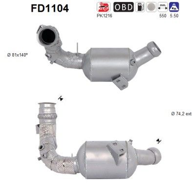 C320 / C350 CDi -01/14 Roetfilter Coderiet 2124902192
