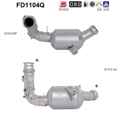 AS FD1104Q Roetfilter, uitlaatinstallatie