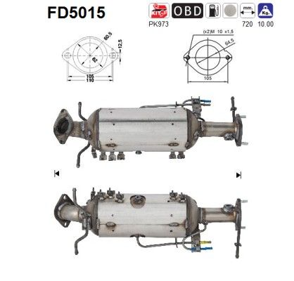 Mazda 5 (2.0CD) 02/05- roetfilter cordieriet RFJ15055XC