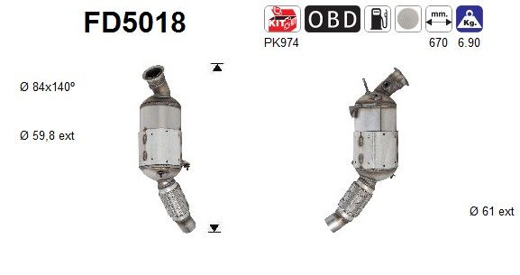 118D/119D/318D (E81/E82/E87/E90/E91) (2.0D) 09/06-  roetfilter cordieriet 18307812285