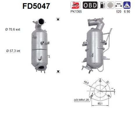 Roetfilter octo square 25184393