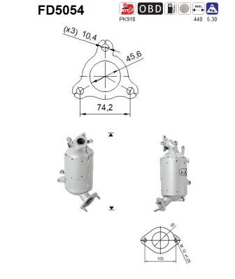 Roetfilter kia carens 1.7td crdi 289902A760