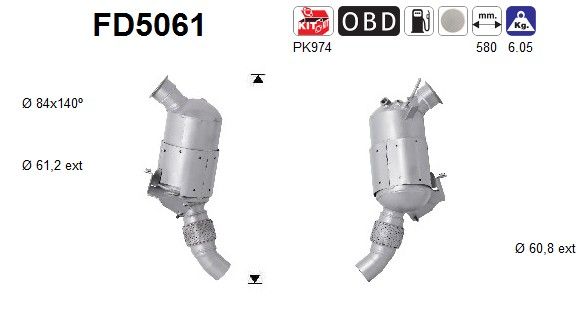 318D/320D (E90 / E91) (2.0D) 03/05- roetfilter cordieriet 18307798307