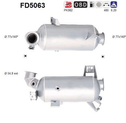 Transporter V / VI (2.0TDi) 12/09- roetfilter cordieriet 7E0254700JX