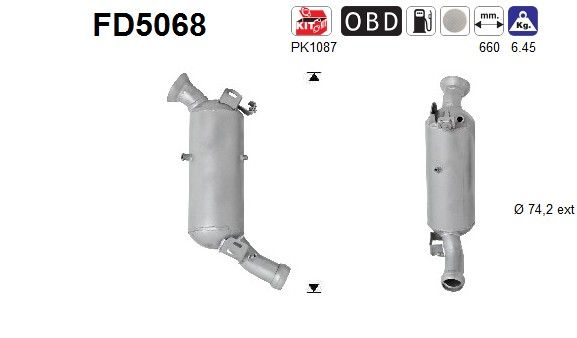C200 / C220 (2.1CDi) 01/07- roetfilter cordieriet (e4) 2044907414
