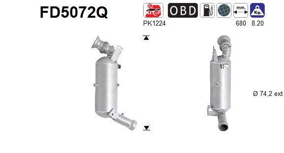 AS FD5072Q Roetfilter, uitlaatinstallatie
