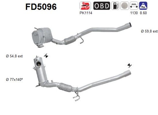 A3 / Altea XL / Octavia II / Golf VI (2.0TDi) 10/06- roetfilter cordieriet 1K0254706EX