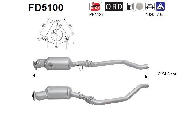 AS FD5100 Roetfilter, uitlaatinstallatie