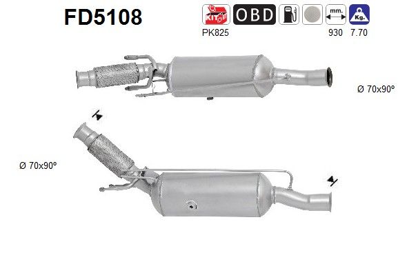 AS FD5108 Roetfilter, uitlaatinstallatie