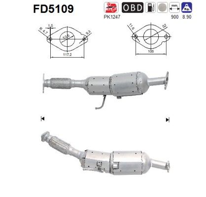 Partikelfilter mo 20010BB30C