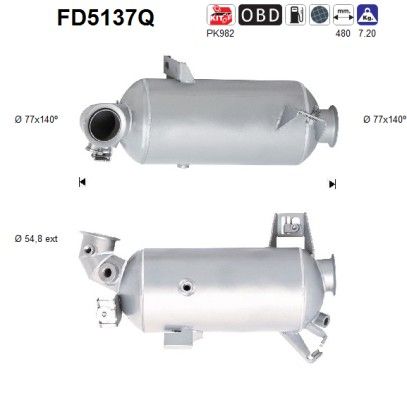 AS FD5137Q Roetfilter, uitlaatinstallatie
