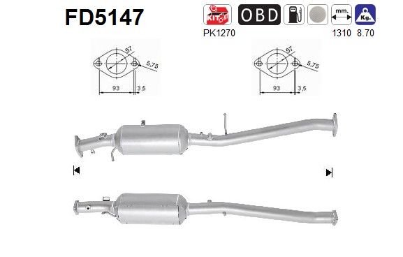 Ranger (2.2TDCi) 04/11-  roetfilter cordieriet 1821988