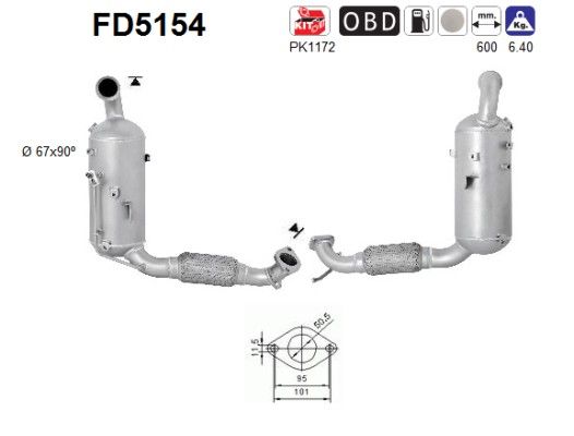 Fiesta VI (1.4TDCi) 07/10- roetfilter cordieriet 1747263