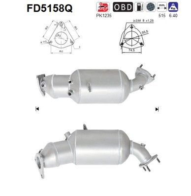 AS FD5158Q Roetfilter, uitlaatinstallatie