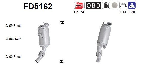 X1(E84) (1.8D / 2.0D / 2.5D) 03/09-  roetfilter cordieriet 18308514486