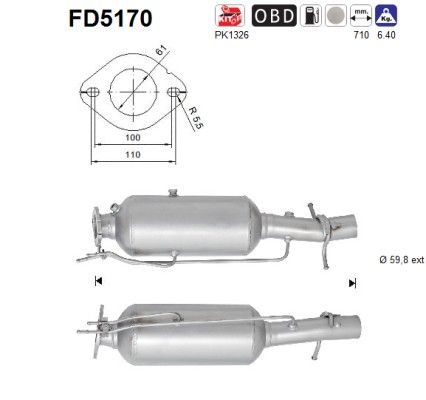 Transit (2.2TDCi) 09/11- roetfilter cordieriet 1797803
