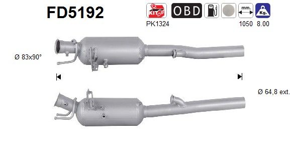 AS FD5192 Roetfilter, uitlaatinstallatie