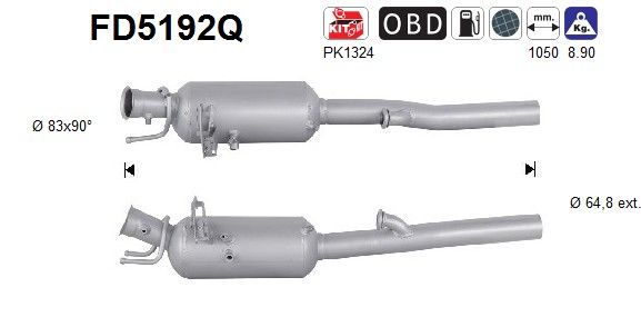AS FD5192Q Roetfilter, uitlaatinstallatie