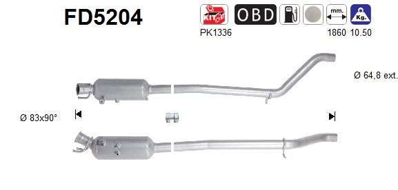 AS FD5204 Roetfilter, uitlaatinstallatie