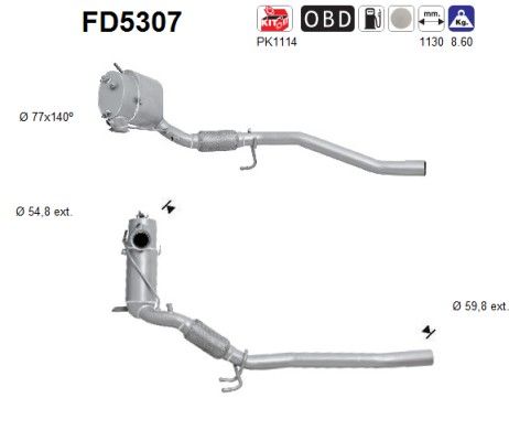 Roetfilter volkswagen passat vi 2.0tdi 3C0254702KX