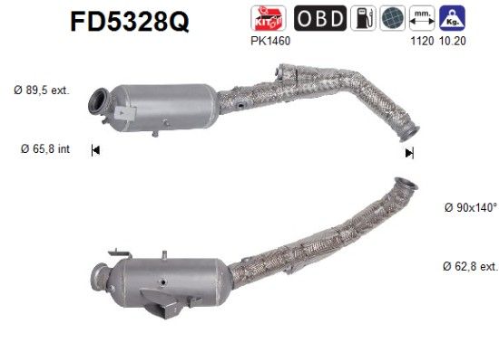 AS FD5328Q Roetfilter, uitlaatinstallatie