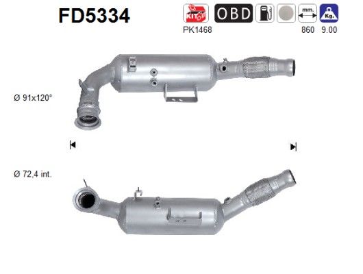 AS FD5334 Roetfilter, uitlaatinstallatie