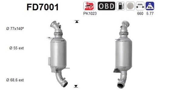 Crafter (2.5TDi) 04/06-  roetfilter cordieriet 2E0254700GX