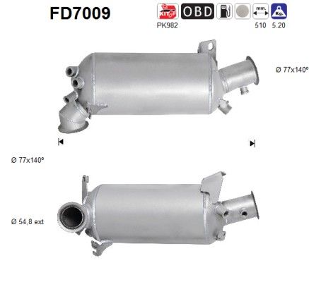 Transporter V / Multivan (1.9TDi) 01/06- roetfilter cordieriet (e4) 7H0254700NX