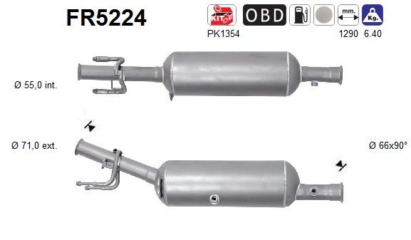 Leidingen roetfilter nieuw 9802720880