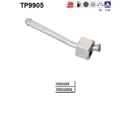 AS TP9905 Drukleiding, druksensor (roetfilter)