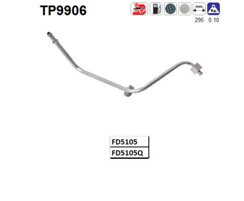AS TP9906 Drukleiding, druksensor (roetfilter)