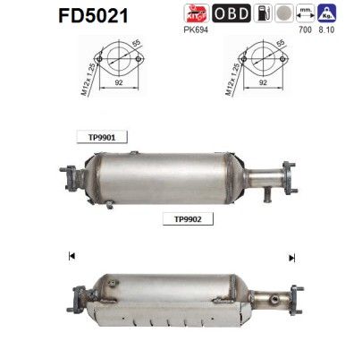AS FD5021 Roetfilter, uitlaatinstallatie