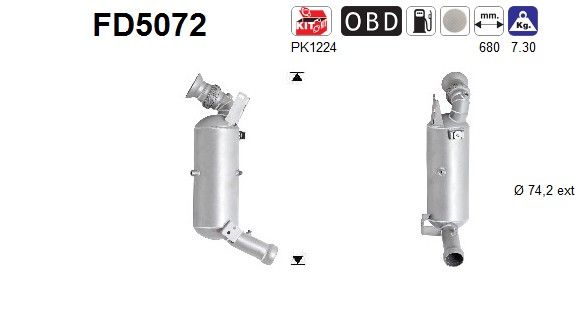 AS FD5072 Roetfilter, uitlaatinstallatie