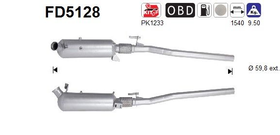 AS FD5128 Roetfilter, uitlaatinstallatie