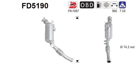 AS FD5190 Roetfilter, uitlaatinstallatie